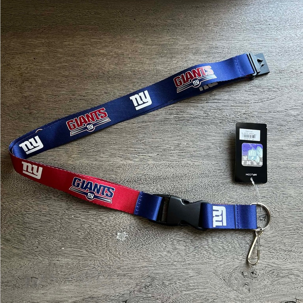 NFL New York Giants Blue and Red Lanyard